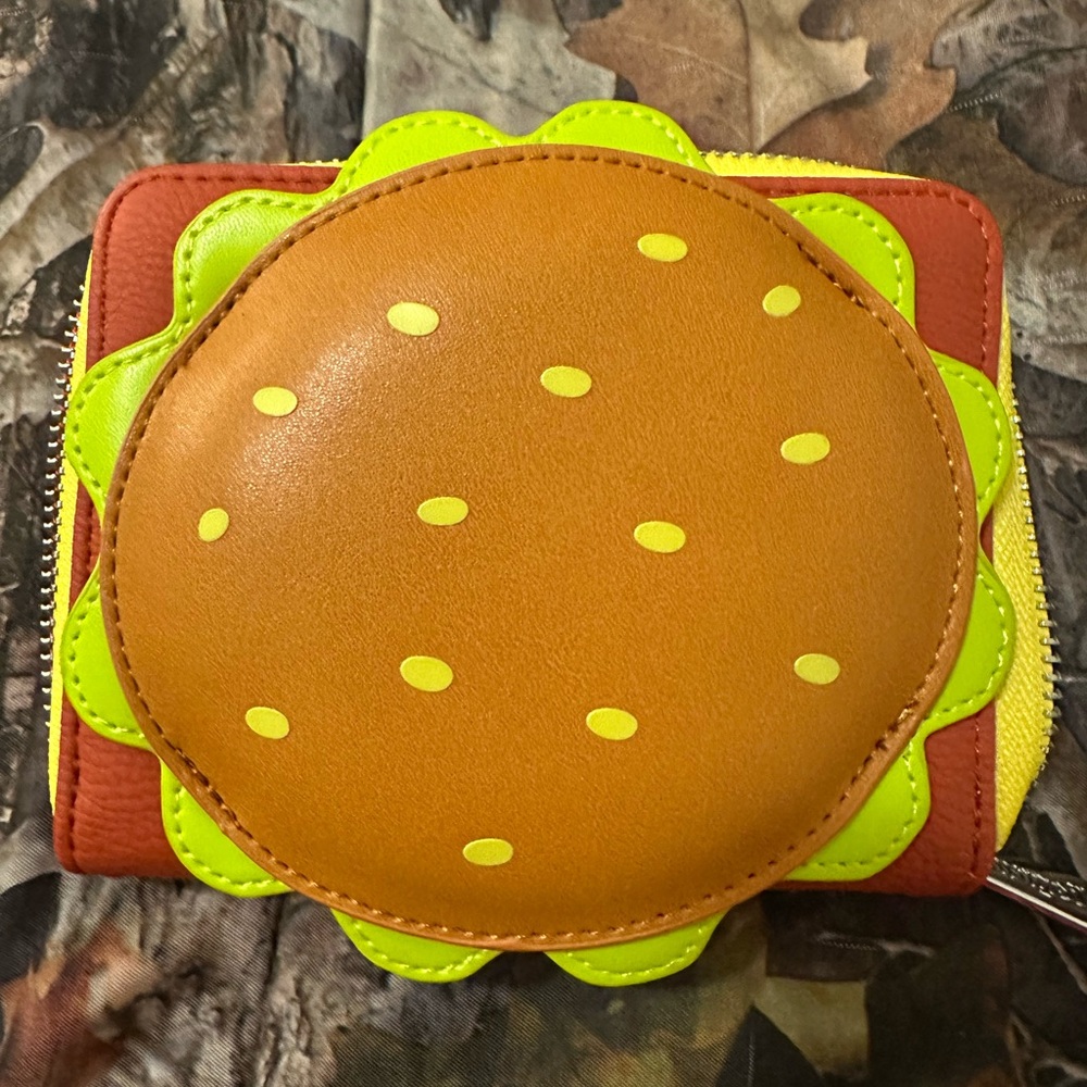 Kids Burger Wallet - Brown and Green